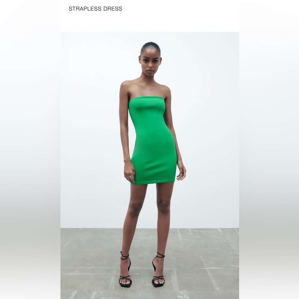 ZARA ribbed strapless dress (NWT)